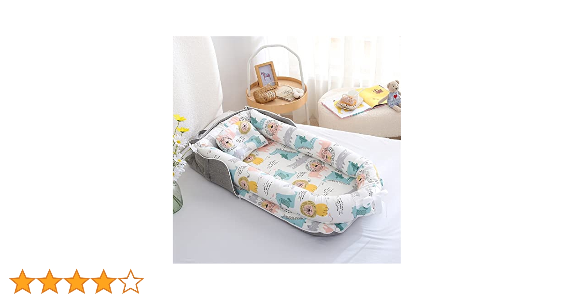 Amazon | Luddy ベビーベッド 新生児 枕付き ベッドインベッド